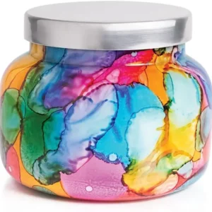 Watercolor Glass Jar Scented Candle