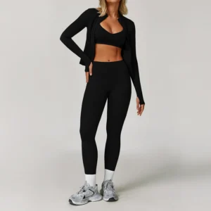 Women’s Gym Yoga Set – 3 PCS or 2 PCS Sports Fitness Outfit