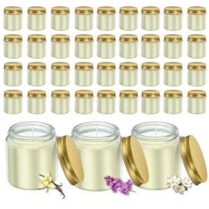 36 Pcs 4oz Mini Mason Jar Candles